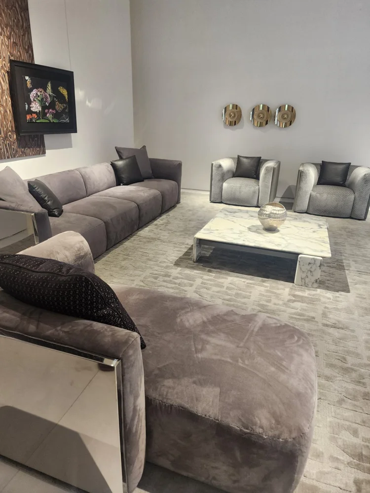 Modular sofa and living-room furniture display